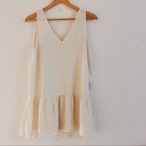 peplum v-neck tank top